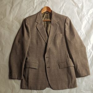 VTG Crickteer Bespoke Brown Windowpane Sport Coat
